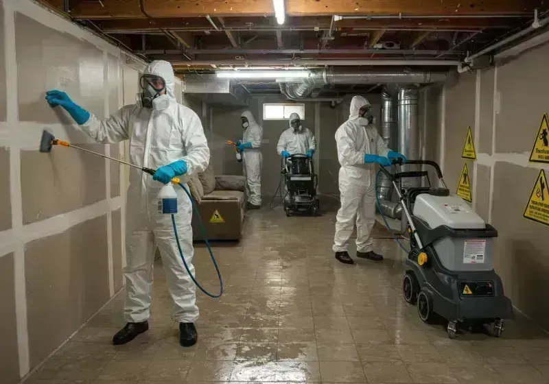 Basement Moisture Removal and Structural Drying process in Pike County, KY